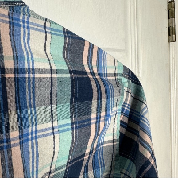 Old Navy Button-Up Shirt Plaid Blue and, Green, & Pink Size Extra Large - Picture 14 of 16